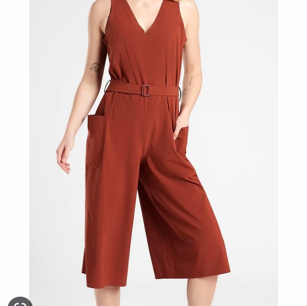 Athleta Sarasota size Large jumpsuit w/ pockets lagenlook minimalist